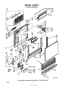 02 - Door parts for Whirlpool Dishwasher SXU530W1 / from AppliancePartsPros.com