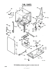 04 - Tub parts for Whirlpool Dishwasher SXU530W1 / from AppliancePartsPros.com