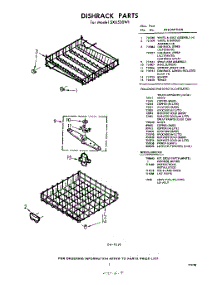 07 - Dish Rack , Lit / Optional parts for Whirlpool Dishwasher SXU530W1 / from AppliancePartsPros.com