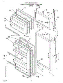 02 - Door parts for Whirlpool Refrigerator RT14WKYFW00 / from AppliancePartsPros.com