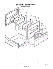 06 - Door And Drawer parts for Whirlpool Range RF3100XVN3 / from AppliancePartsPros.com