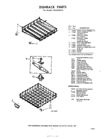07 - Dish Rack , Lit / Optional parts for Whirlpool Dishwasher SXU530W2 / from AppliancePartsPros.com