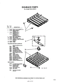 07 - Dish Rack , Lit / Optional parts for Whirlpool Dishwasher SXU530W3 / from AppliancePartsPros.com