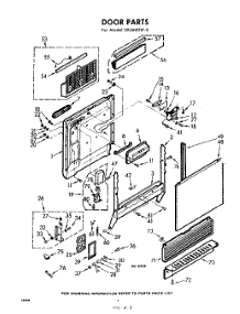02 - Door parts for Whirlpool Dishwasher SXU600W0 / from AppliancePartsPros.com