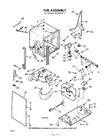 04 - Tub parts for Whirlpool Dishwasher SXU600W0 / from AppliancePartsPros.com