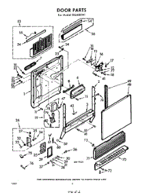 02 - Door parts for Whirlpool Dishwasher SXU600W1 / from AppliancePartsPros.com