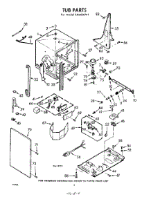 04 - Tub parts for Whirlpool Dishwasher SXU600W1 / from AppliancePartsPros.com