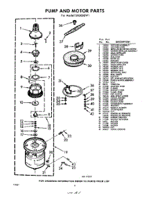 06 - Pump And Motor parts for Whirlpool Dishwasher SXU600W1 / from AppliancePartsPros.com
