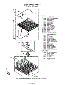07 - Dish Rack , Lit / Optional parts for Whirlpool Dishwasher SXU600W1 / from AppliancePartsPros.com