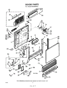 02 - Door parts for Whirlpool Dishwasher SXU600W2 / from AppliancePartsPros.com