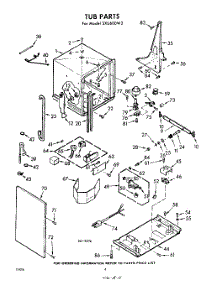 04 - Tub parts for Whirlpool Dishwasher SXU600W2 / from AppliancePartsPros.com