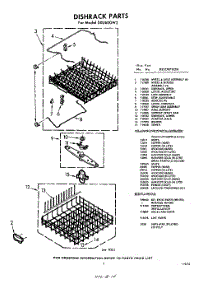07 - Dish Rack , Lit / Optional parts for Whirlpool Dishwasher SXU600W2 / from AppliancePartsPros.com