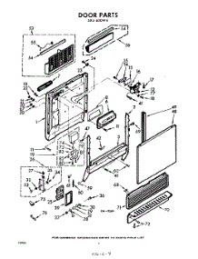 02 - Door parts for Whirlpool Dishwasher SXU600W4 / from AppliancePartsPros.com
