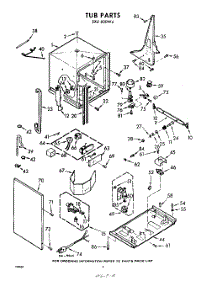 04 - Tub parts for Whirlpool Dishwasher SXU600W4 / from AppliancePartsPros.com