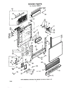 02 - Door parts for Whirlpool Dishwasher SXU600W5 / from AppliancePartsPros.com