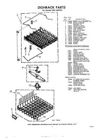 07 - Dish Rack , Lit / Optional parts for Whirlpool Dishwasher SXU600W5 / from AppliancePartsPros.com
