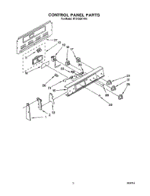 03 - Control Panel parts for Whirlpool Range RF310BXYN0 / from AppliancePartsPros.com