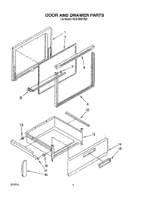 05 - Door And Drawer, Lit / Optional parts for Whirlpool Range RF310BXYN0 / from AppliancePartsPros.com