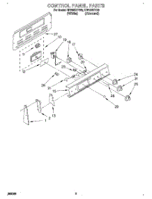 02 - Control Panel parts for Whirlpool Range RF310BXYN2 / from AppliancePartsPros.com