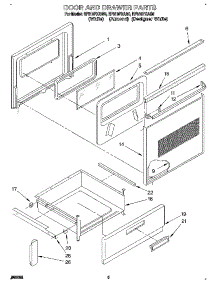 04 - Door And Drawer parts for Whirlpool Range RF310PXAN0 / from AppliancePartsPros.com