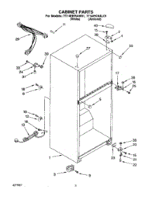 02 - Cabinet parts for Whirlpool Refrigerator TT14EKRAN01 / from AppliancePartsPros.com