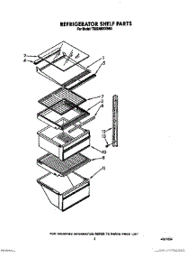 04 - Refrigerator Shelf parts for Whirlpool Refrigerator TS22AWXXN00 / from AppliancePartsPros.com