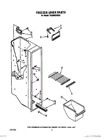05 - Freezer Liner parts for Whirlpool Refrigerator TS22AWXXN00 / from AppliancePartsPros.com