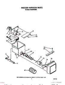 06 - Freezer Interior parts for Whirlpool Refrigerator TS22AWXXN00 / from AppliancePartsPros.com