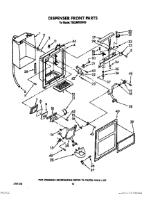 09 - Dispenser Front parts for Whirlpool Refrigerator TS22AWXXN00 / from AppliancePartsPros.com