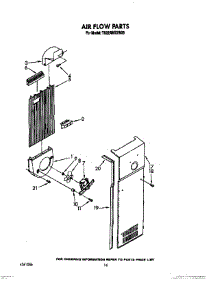 11 - Air Flow parts for Whirlpool Refrigerator TS22AWXXN00 / from AppliancePartsPros.com