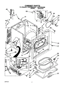 02 - Cabinet parts for Whirlpool Dryer LGR7858AN0 / from AppliancePartsPros.com