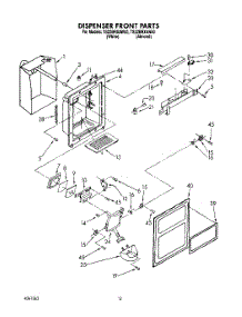09 - Dispenser Front parts for Whirlpool Refrigerator TS22BRXAN00 / from AppliancePartsPros.com