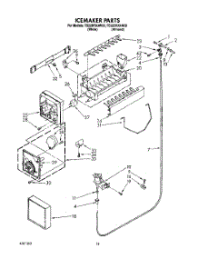 13 - Icemaker, Lit / Optional parts for Whirlpool Refrigerator TS22BRXAN00 / from AppliancePartsPros.com
