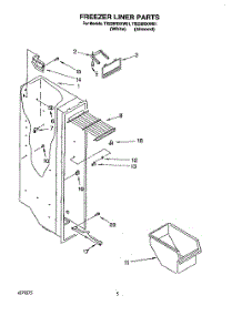 04 - Freezer Liner parts for Whirlpool Refrigerator TS22BRXAN01 / from AppliancePartsPros.com
