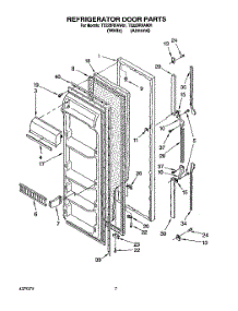 06 - Refrigerator Door parts for Whirlpool Refrigerator TS22BRXAN01 / from AppliancePartsPros.com