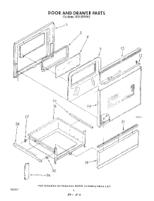 05 - Door And Drawer parts for Whirlpool Range RF310PXVN2 / from AppliancePartsPros.com