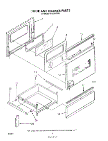 05 - Door And Drawer parts for Whirlpool Range RF310PXVN3 / from AppliancePartsPros.com