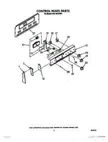 03 - Control Panel parts for Whirlpool Range RF310PXXN0 / from AppliancePartsPros.com