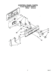 02 - Control Panel parts for Whirlpool Range TER20W0YN1 / from AppliancePartsPros.com