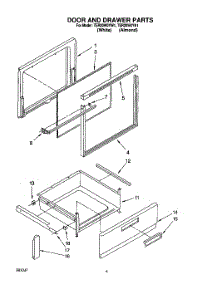 04 - Door And Drawer, Lit / Optional parts for Whirlpool Range TER20W0YN1 / from AppliancePartsPros.com