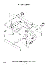 04 - Manifold parts for Whirlpool Range SF3010SKN0 / from AppliancePartsPros.com