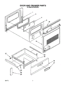 05 - Door And Drawer parts for Whirlpool Range RF310PXXN2 / from AppliancePartsPros.com