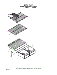 05 - Shelf parts for Whirlpool Refrigerator TT16DKXXN00 / from AppliancePartsPros.com