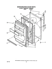 08 - Refrigerator Door, Lit / Optional parts for Whirlpool Refrigerator TT16DKXXN00 / from AppliancePartsPros.com