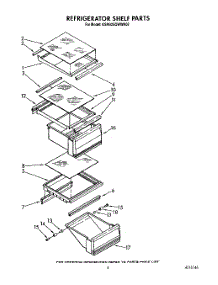 04 - Refrigerator Shelf parts for Kitchenaid Refrigerator KSRB25QWAL02 / from AppliancePartsPros.com