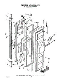 08 - Freezer Door parts for Kitchenaid Refrigerator KSRB25QWAL02 / from AppliancePartsPros.com