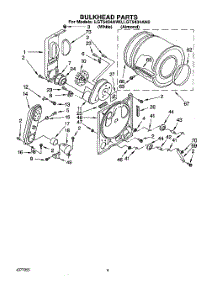 04 - Bulkhead parts for Whirlpool Dryer LGT5434AN0 / from AppliancePartsPros.com