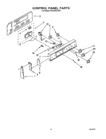 03 - Control Panel parts for Whirlpool Range RF310PXYQ0 / from AppliancePartsPros.com