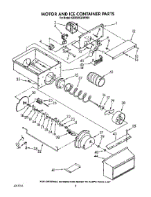 07 - Motor And Ice Container, Lit / Optional parts for Kitchenaid Refrigerator KSRB25QXAL00 / from AppliancePartsPros.com