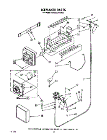 12 - Icemaker parts for Kitchenaid Refrigerator KSRB25QXAL00 / from AppliancePartsPros.com